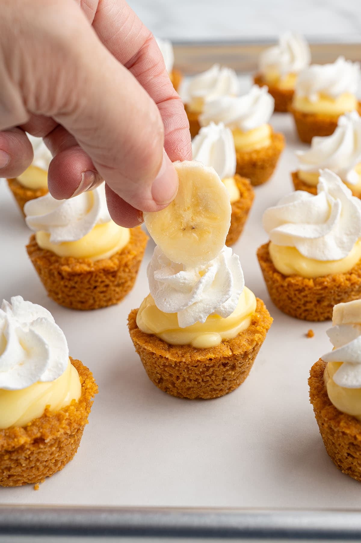 top with whipped cream and banana.