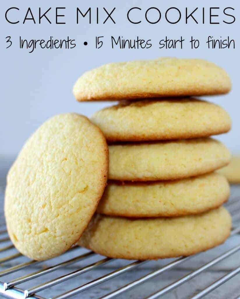 3 Ingredients Cake Mix Cookies - 15 minutes start to finish