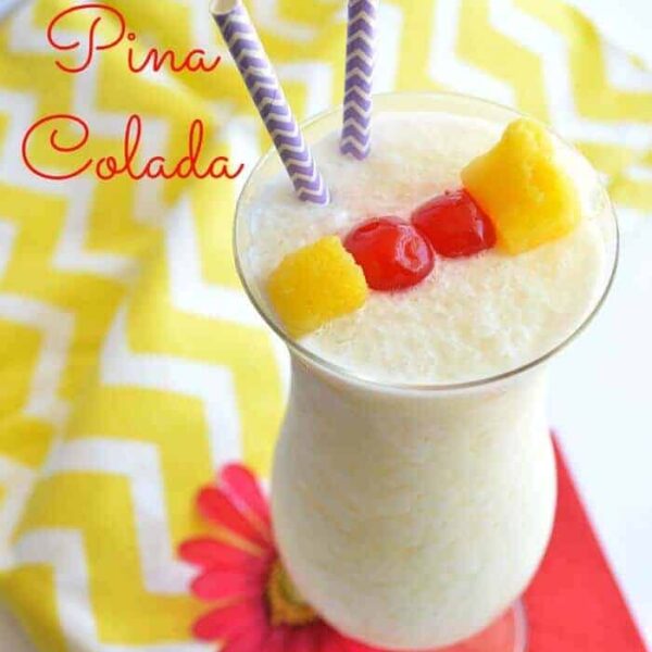 A cake made to look like a cup, with Colada