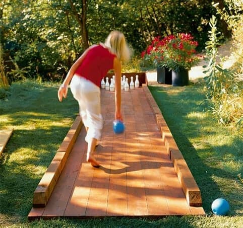 Build a backyard bowling alley for your backyard and other great backyard ideas