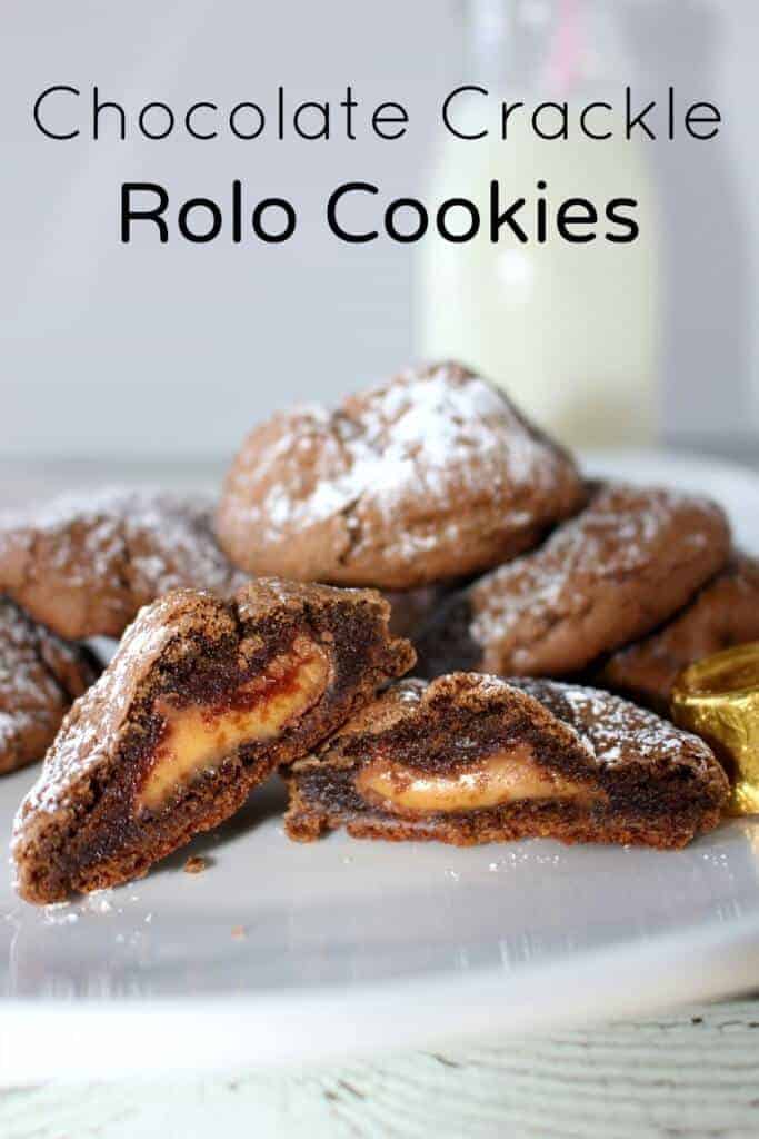 Chocolate Crackle Rolo Cookies - delicious and easy to make