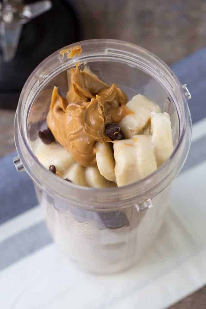 Chunky Monkey Smoothie blend all ingredients together