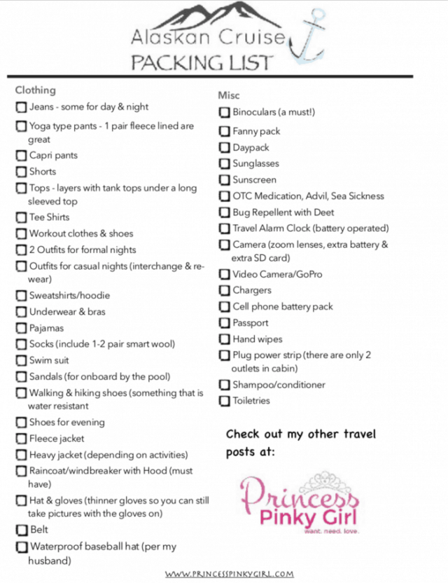 alaska cruise packing list not your typical list cruise