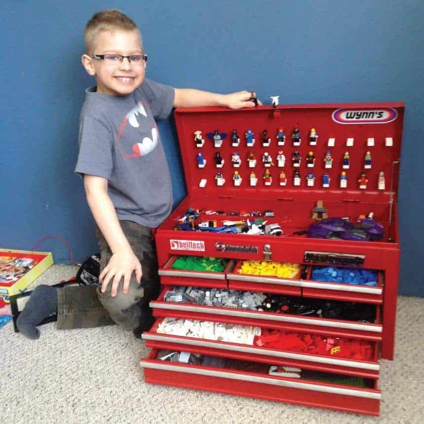 Lego Storage using a toolbox