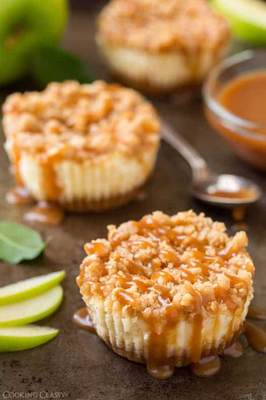 Apple Pie Mini Cheesecakes by Cooking Classy 