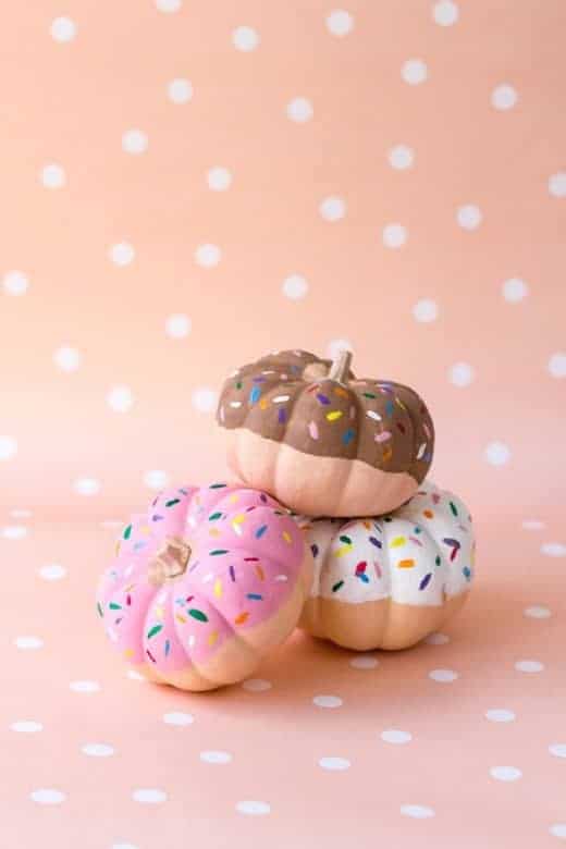 DIY No Carve Donut Pumpkins from Studio DIY