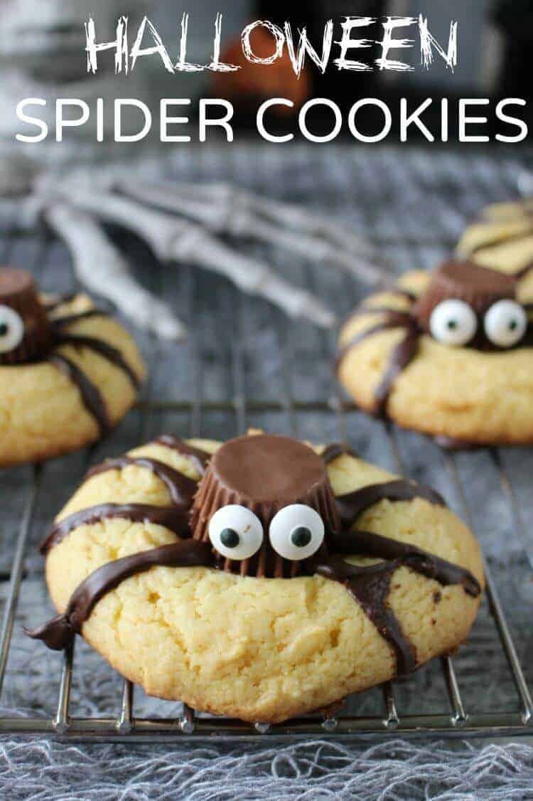 lätt Halloween spindel cookies