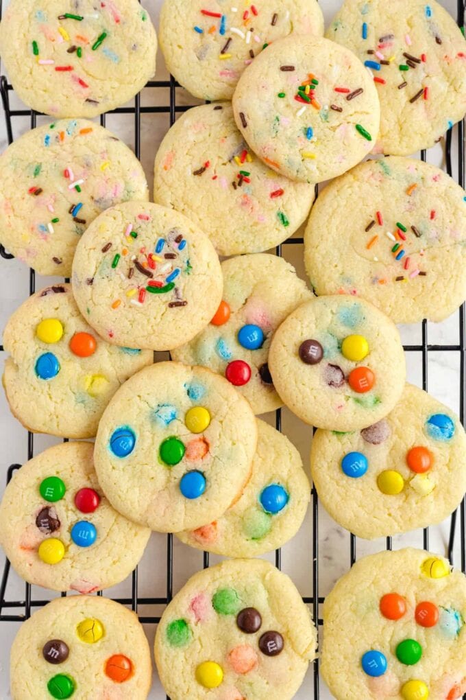 cookies on a wire rack