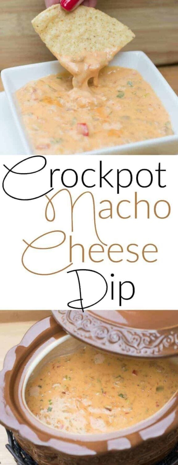 Crockpot Nacho Cheese Dip Sauce - perfect easy appetizer for a crowd