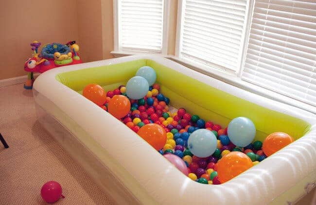 Make your own ball pit - super fun indoor activity!