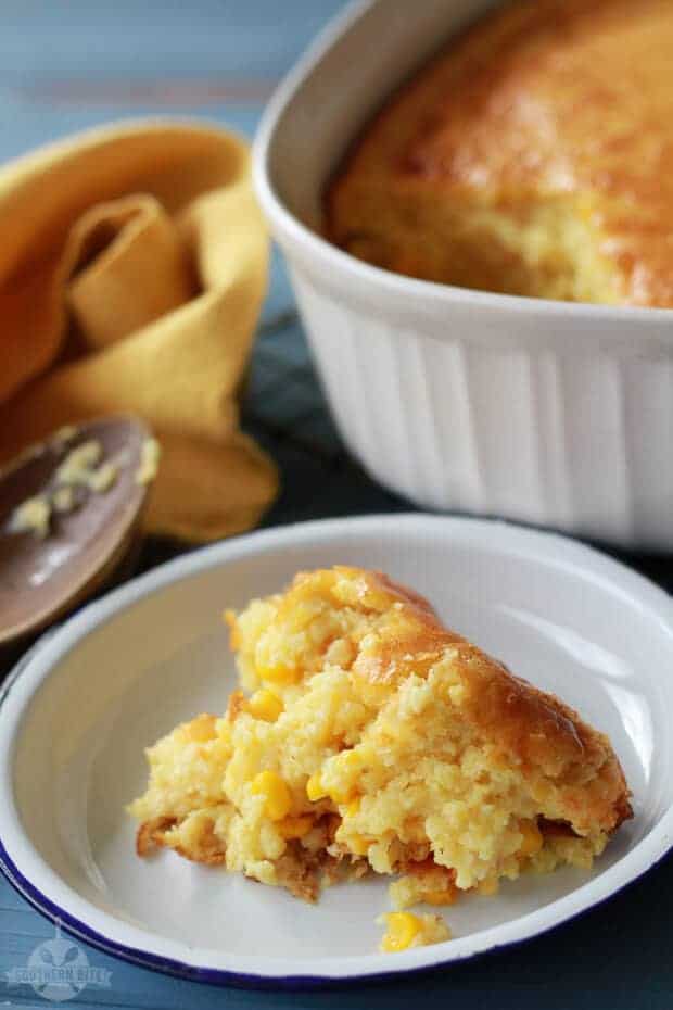 Sweet Corn Spoonbread by Southern Bite