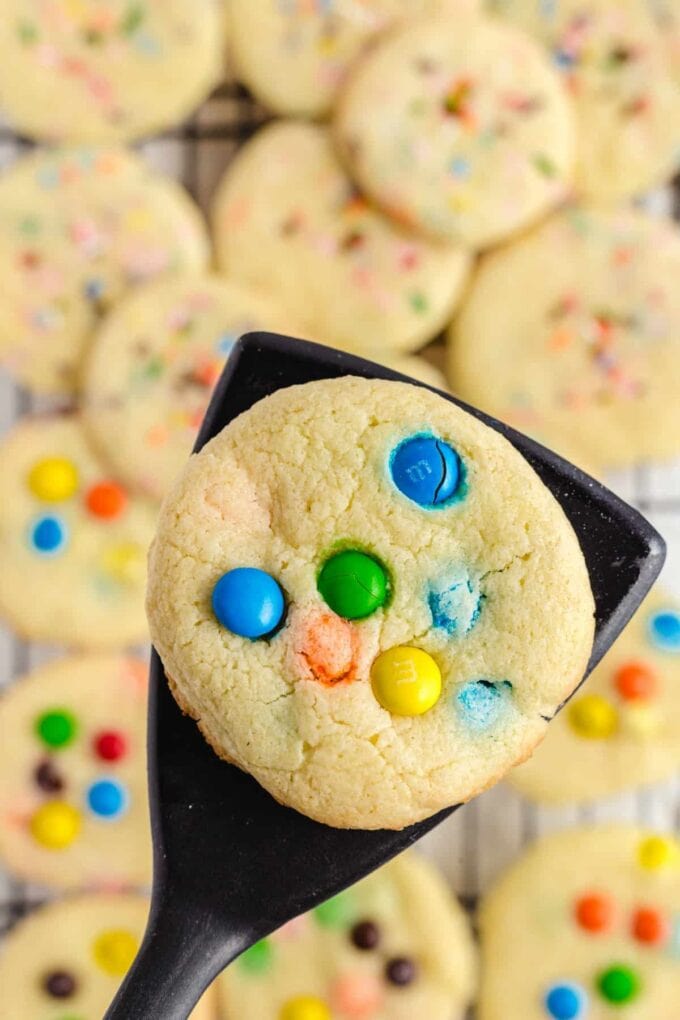 cookie on a spatula