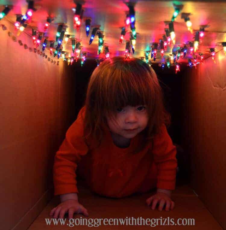 make an indoor light tunnel - great indoor activity