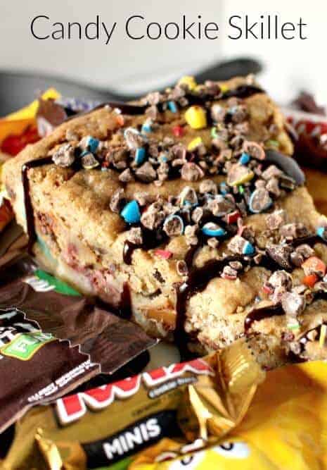 Candy Cookie Skillet - Sugar Cookie, Chocolate Chip Cookie and CANDY!