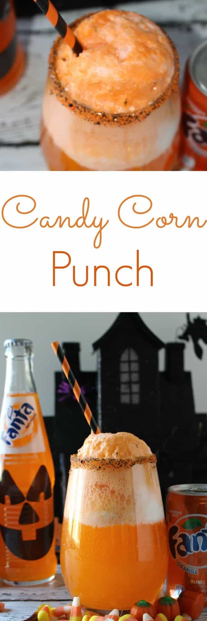 Halloween Candy Corn Punch - a spooktacular Halloween treat 