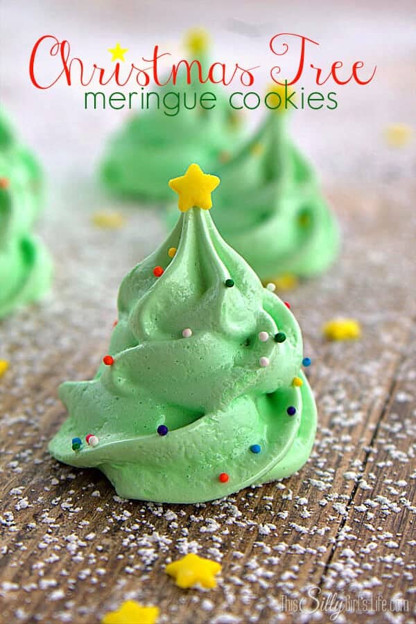 Christmas Tree Meringue Cookies by This Silly Gir's Kitchen 
