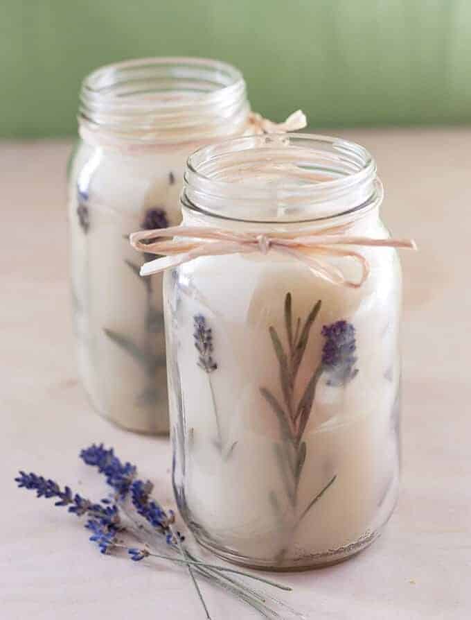 DIY Pressed Herb Candles by Adventures in Making 