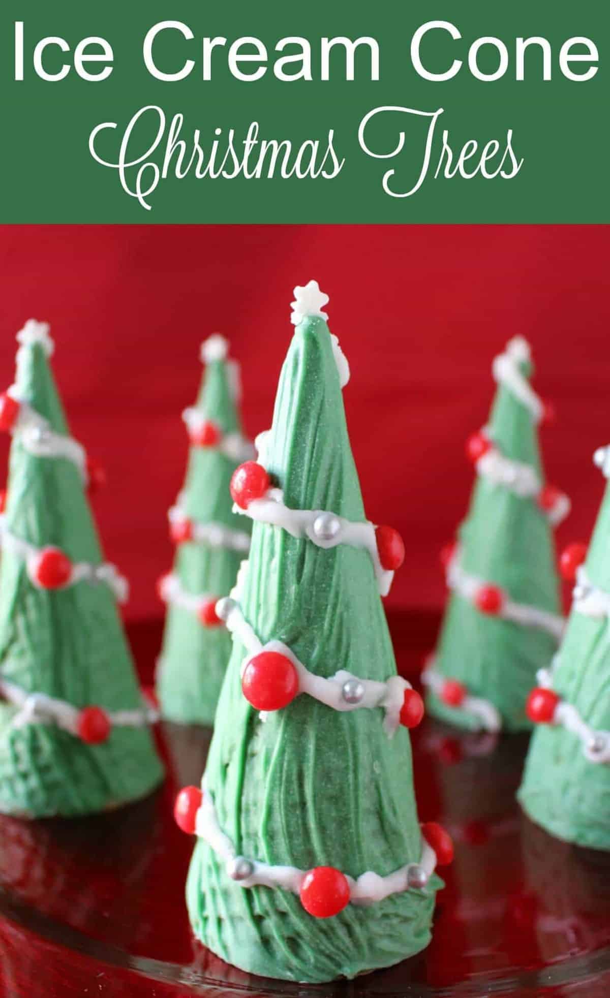 Ice Cream Cone Christmas Trees - Princess Pinky Girl