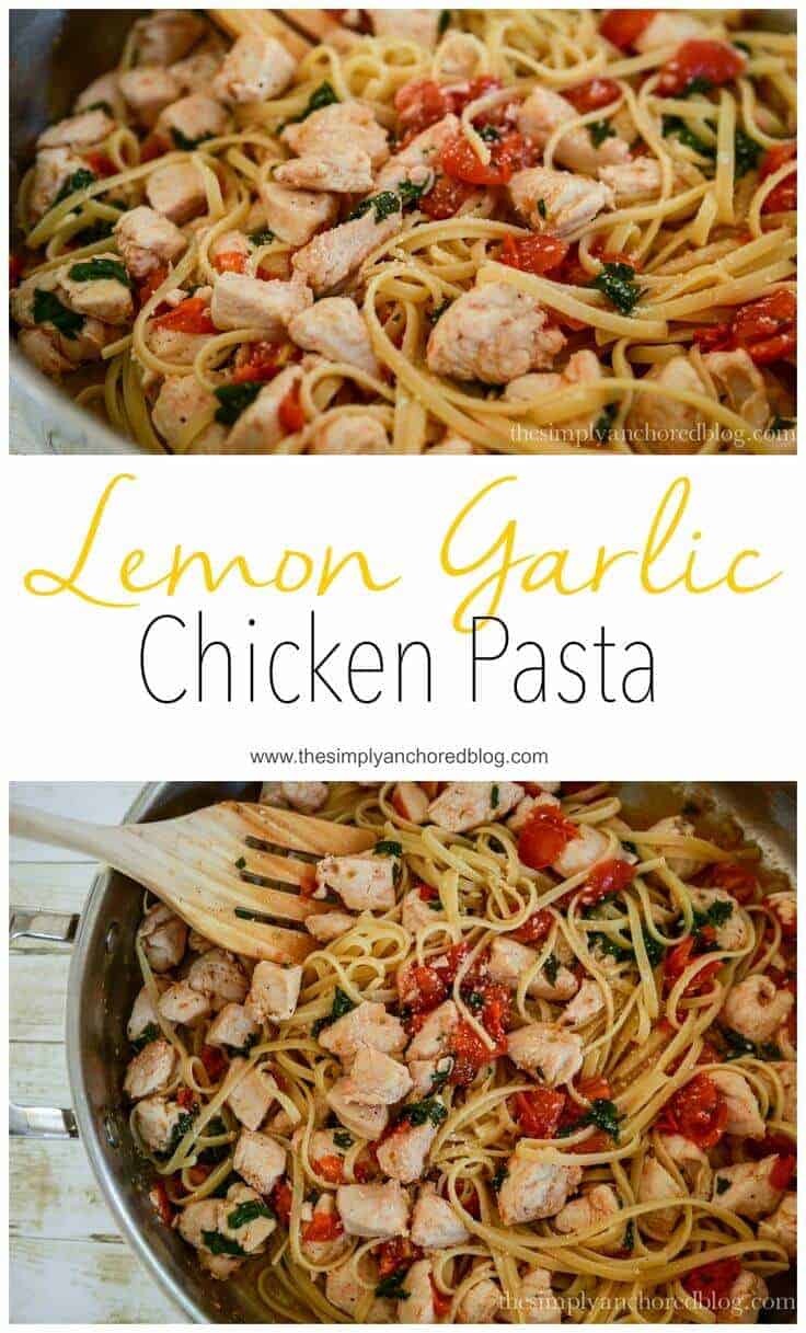 Lemon garlic chicken pasta