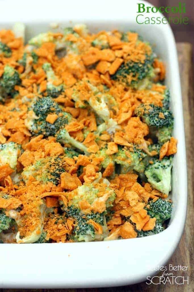 This easy, cheesy Broccoli Casserole makes the best easy side dish! One of my family's favorite recipes! 