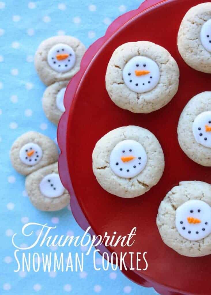 Thumbprint Snowman Cookies by Munchkin Munchies
