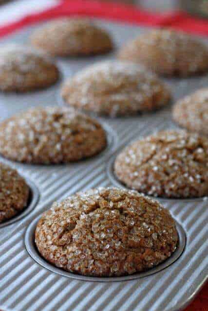 Bakery Style Gingerbread Muffins by A Beautiful Bite 