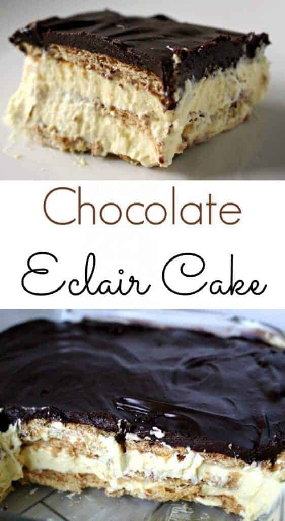 Chocolate Eclair Cake - An easy and delicous no bake dessert