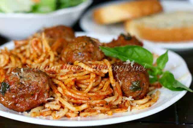 Crockpot Spaghetti and Meatballs by The Country Cook 