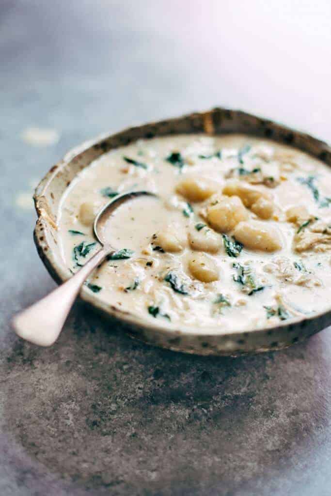 Crock Pot Chicken Gnocchi Soup by Pinch of Yum 