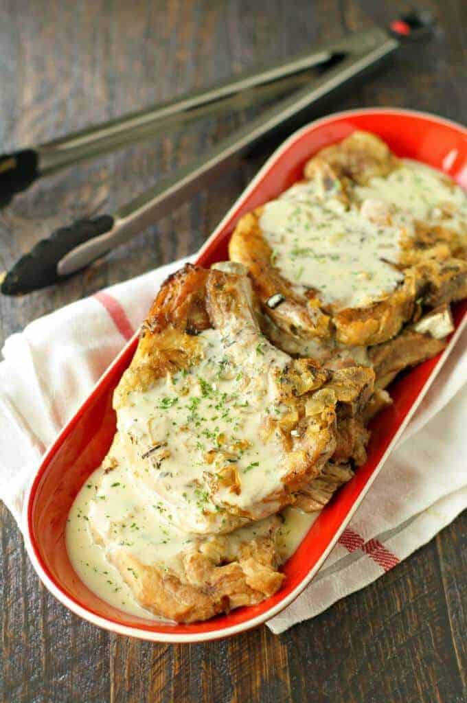 Crock Pot Pork Chops with Creamy Herb Sauce by Crock Pot Gourmet