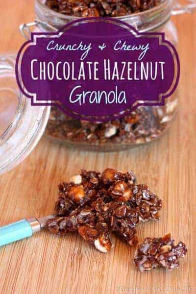 Crunchy and Chewy Chocolate Hazelnut Nutella Granola