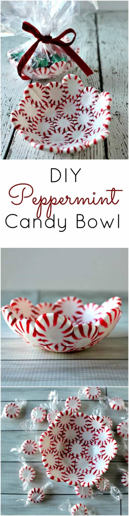 DIY Peppermint Candy Bowl - The perfect (and easiest) DIY Christmas Gift