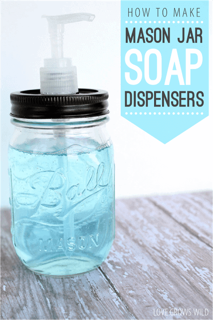 Mason Jar Soap Dispenser by Love Grows Wild 