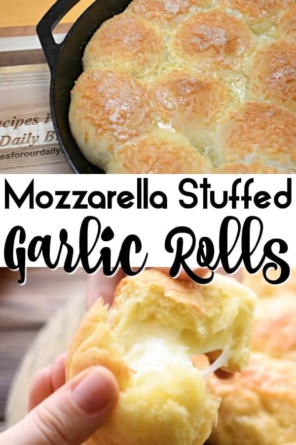 Mozzarella Stuffed Garlic Rolls