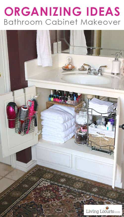 Bathroom Cabinet Organization by Living Locurto