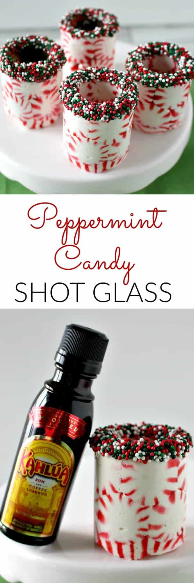 Candy Cane glasses with Peppermint milk - Your Modern Family