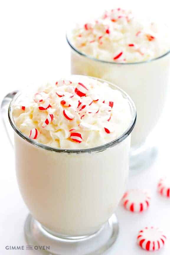 Peppermint White Hot Chocolate by GImme Some Oven 