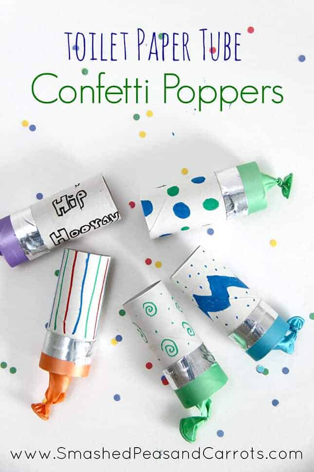 Toilet Paper Tube Confetti Poppers by Smashed Peas and Carrots 
