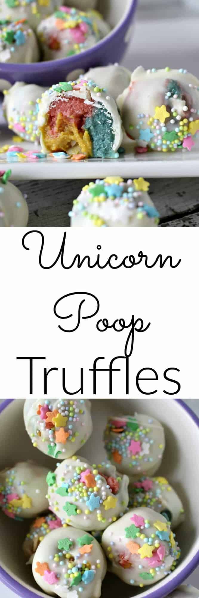 Unicorn Poop Truffles - a magical dessert for kids