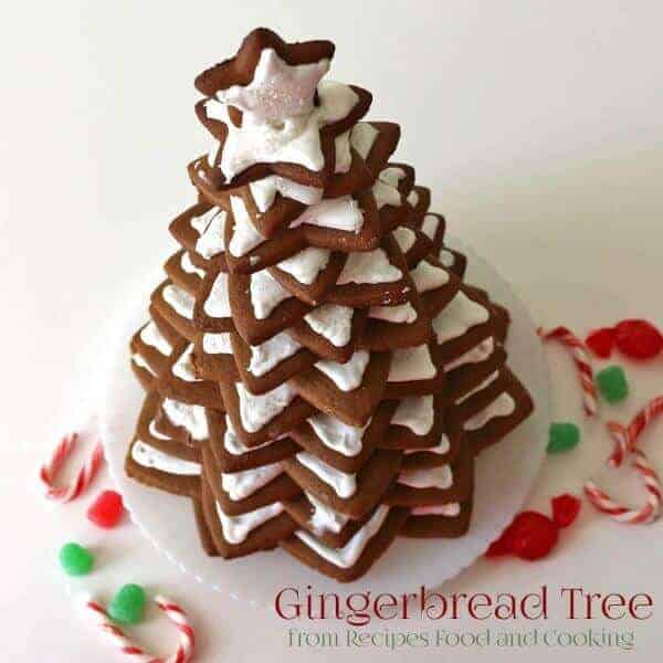 Christmas Gingerbread Tree made from cookies