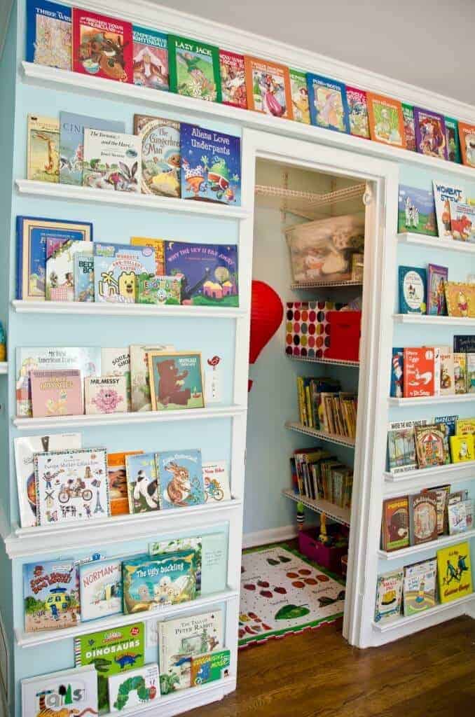 Book Storage Wall by Project Nursery 