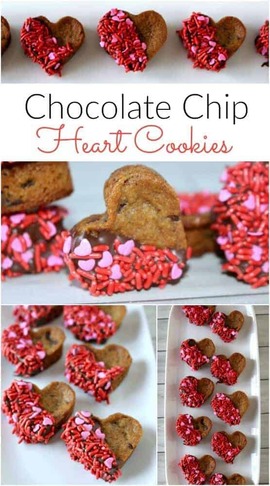 Valentine's Chocolate Chip Cookie Hearts - Princess Pinky Girl