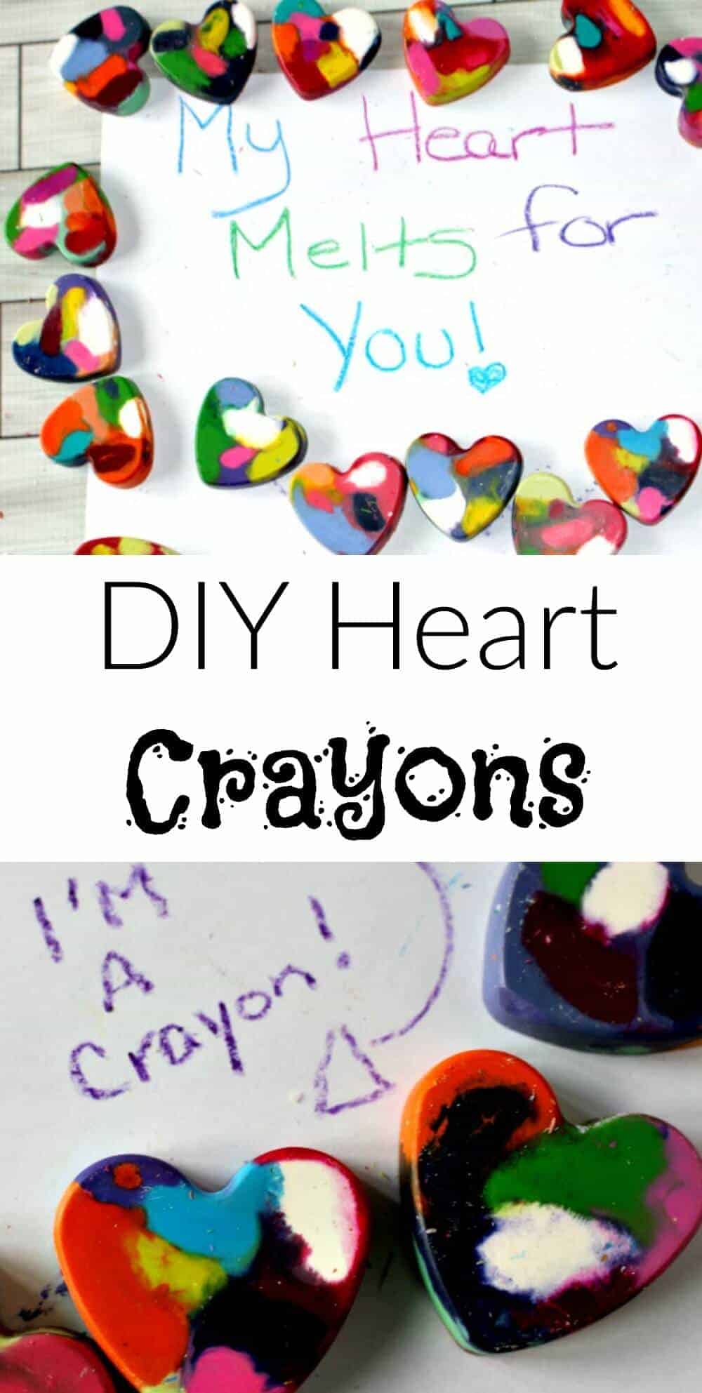 DIY Heart Crayons - the perfect non candy Valentines Day treat