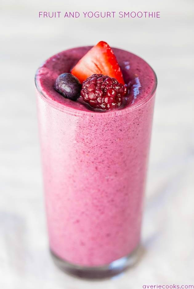 Fruit and Yogurt Smoothie by Averie Cooks