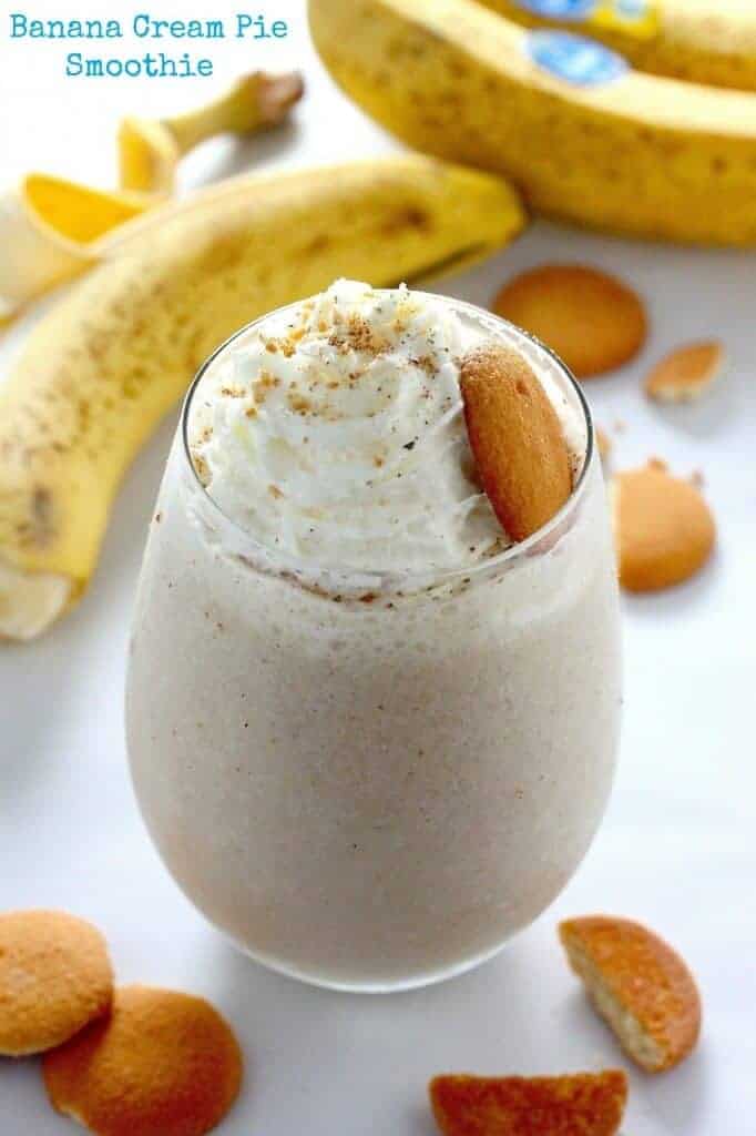 Healthy Banana Cream Pie Smoothie by Baker by Nature