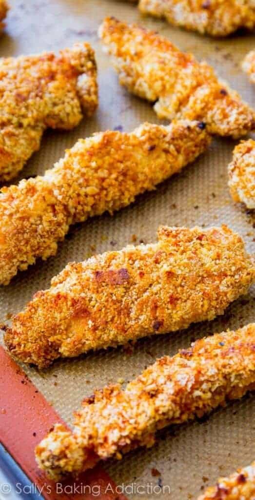 Honey BBQ Baked Chicken Fingers by Sally's Baking Addiction