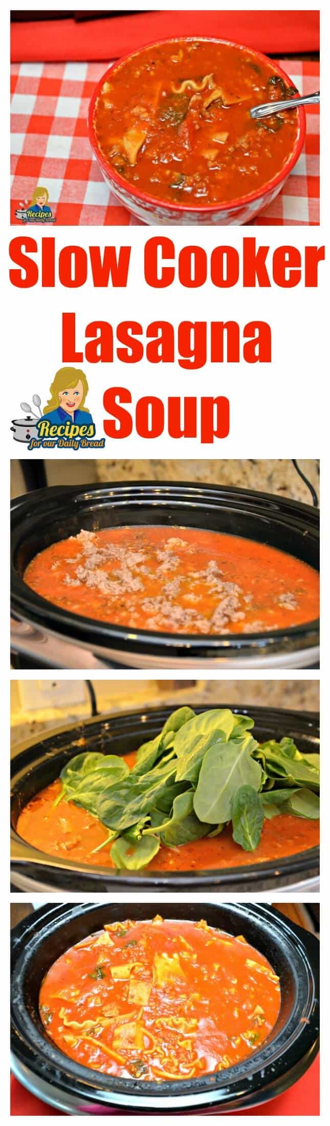 Slow cooker lasagna soup
