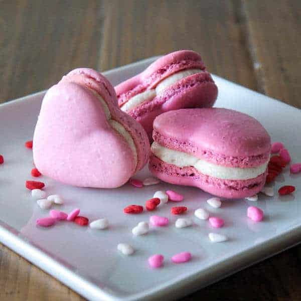 Valentine Heart Macarons from Liv for Cake