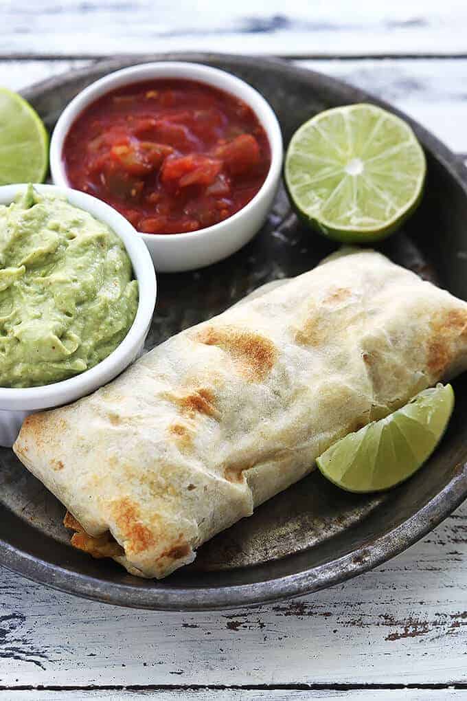 Baked Chicken Chimichangas by Creme de la Crumb