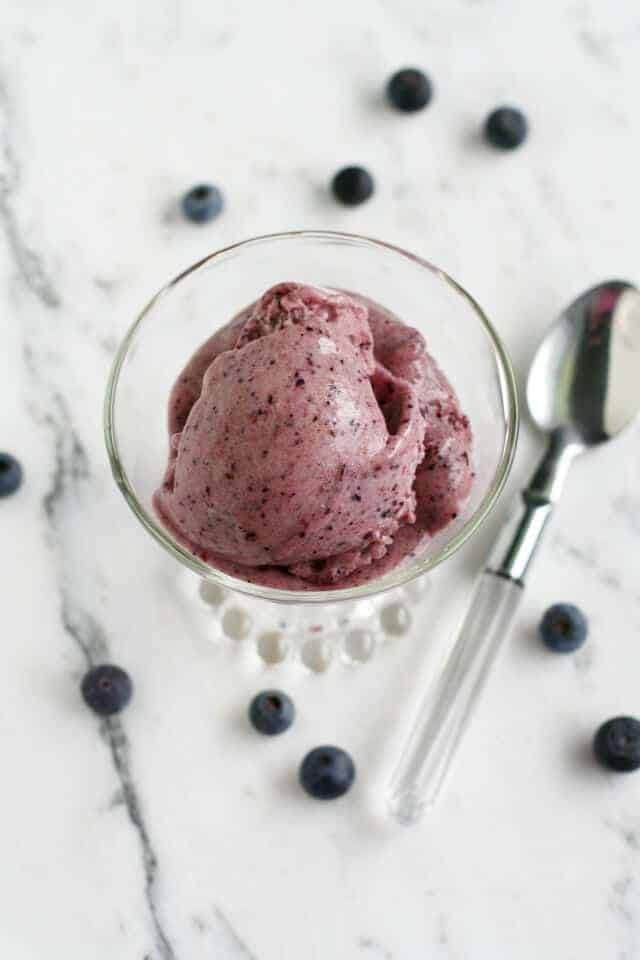 Banana Blueberry Ice Cream from The Pretty Bee